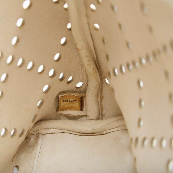 Authentic CHANEL CC Caviar Perforated Bekko Chain Tote White Red Shoulder Bag - Picture 8 of 8